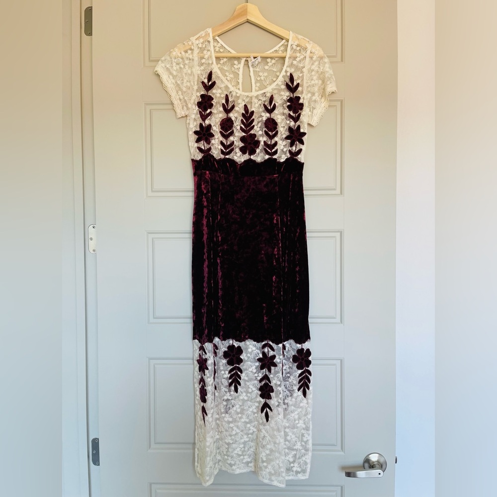 Free People Velvet & Lace Dress